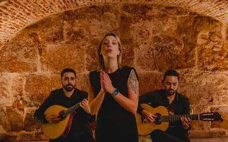 Lisbonne : Spectacle de fado avec vin dans un lieu historique