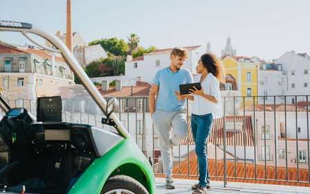 Lisbonne : visite guidée par GPS des épinards en voiture électrique