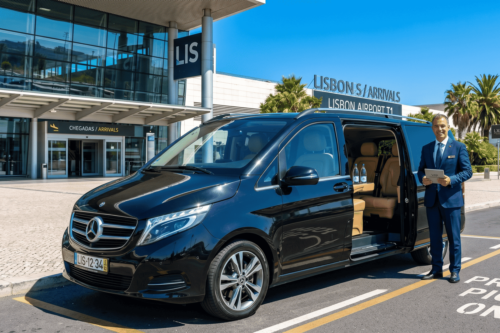 Lisbonne : transfert privatif entre l'aéroport LIS et le centre-ville