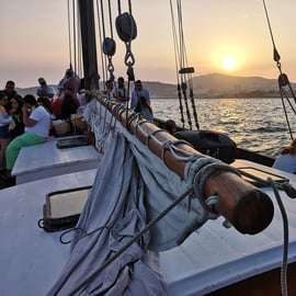 Setubal : coucher de soleil à bord