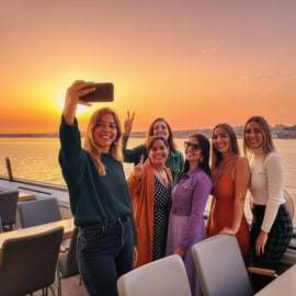 Lisbonne : Croisière sur le fleuve Tejo au coucher du soleil avec boisson de bienvenue