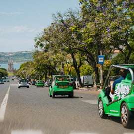 Lisbonne : visite guidée par GPS des épinards en voiture électrique