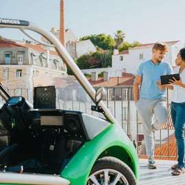 Lisbonne : visite guidée par GPS des épinards en voiture électrique