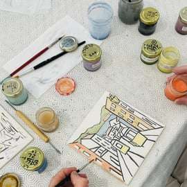 Peignez votre carreau et créez votre pièce unique dans une galerie d'art à Lisbonne